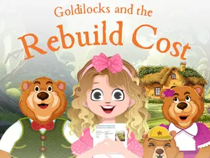 Goldilocks helps the three bears get their insurance just right