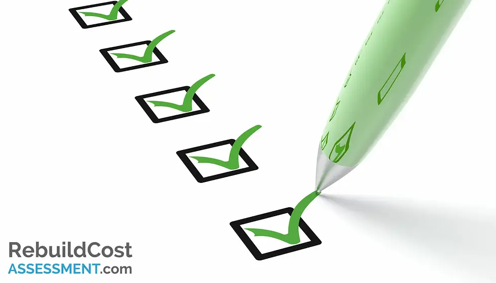 A close-up of a green pen ticking off items on a checklist, representing the steps to assess and reduce building insurance costs. The checklist metaphorically covers key considerations such as using a building insurance cost calculator in the UK and understanding average building insurance costs.
