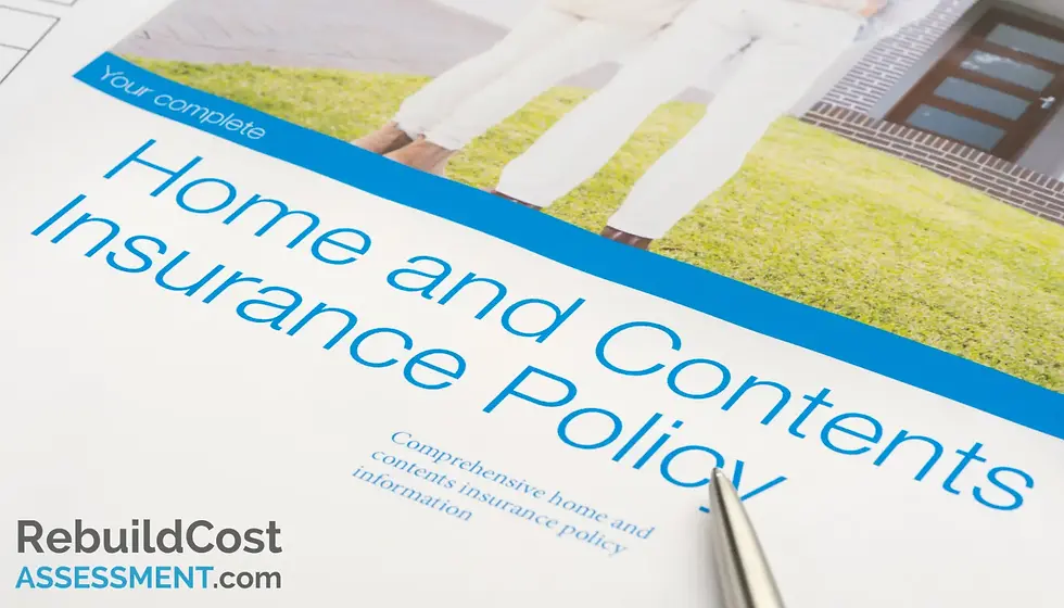 A home and contents insurance policy document illustrating the UK's average cost of building insurance. This image is relevant to discussions on how much building insurance costs and the importance of combining building and contents insurance for comprehensive coverage.
